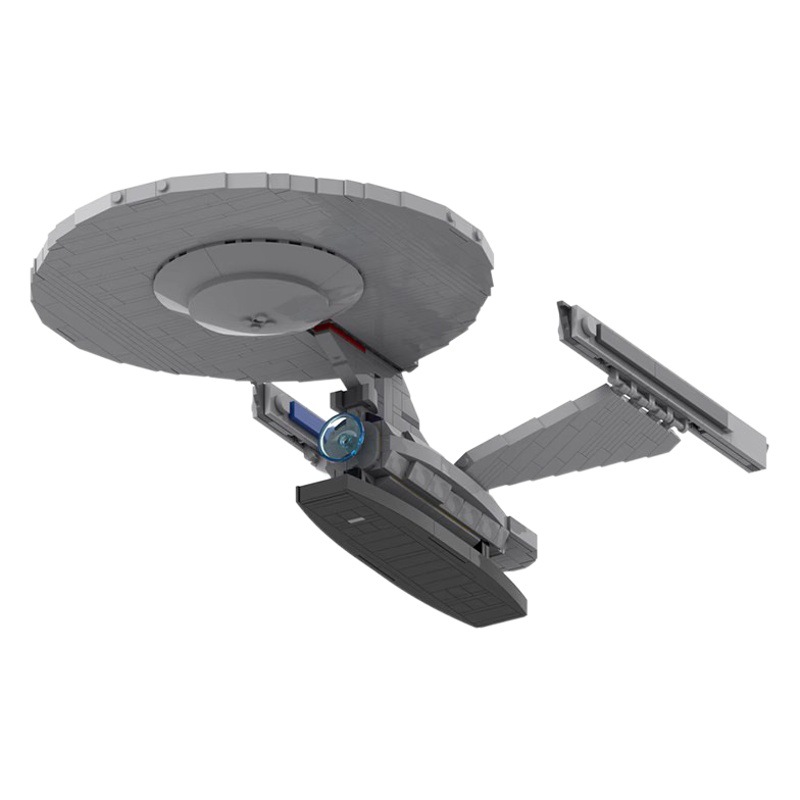 Compatible with Lego MOC suit Star Trek Enterprise-number A flying ship model creative puzzle assembling building blocks