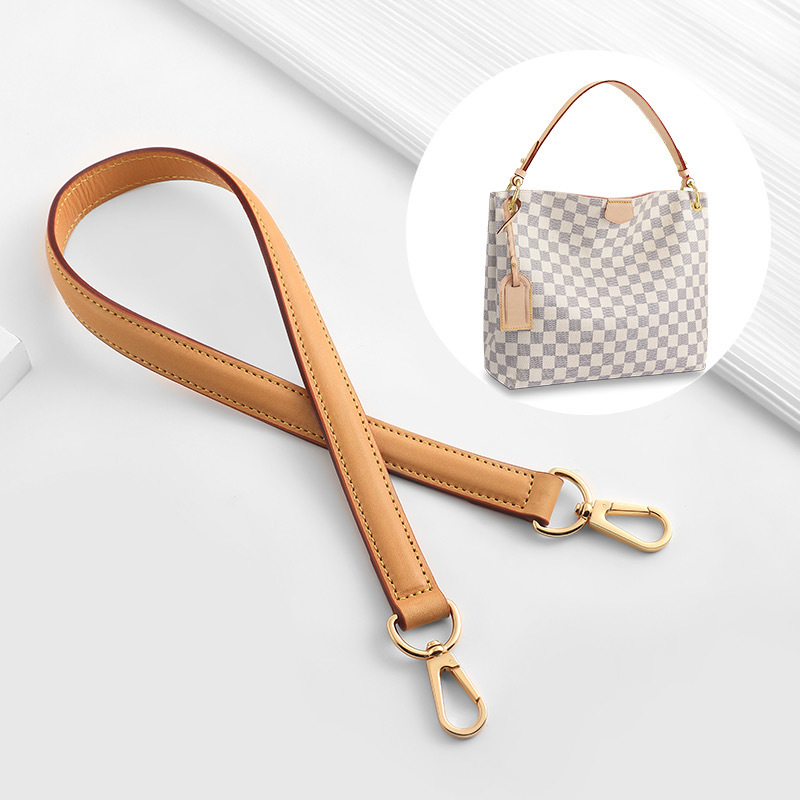 Picture of Factory Direct Selling Old Flower Bag Shoulder Strap speedy20 Vegetable Tanned Leather Bag Strap Mahjong Baguette Bag Leather Strap