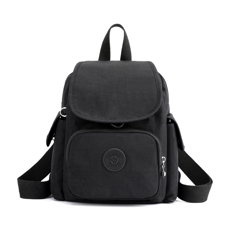 Picture of New multi-pocket women's backpack lightweight waterproof nylon cloth bag versatile candy color student schoolbag commuter bag