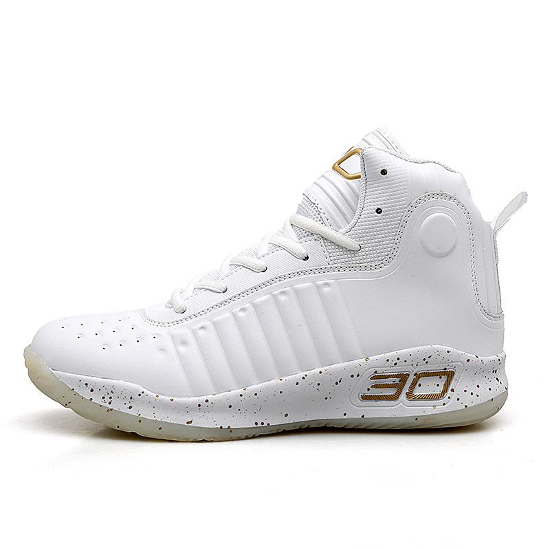 Picture of White sneakers men's autumn new high-top basketball shoes cross-border plus size sports competition boots female students 36-45