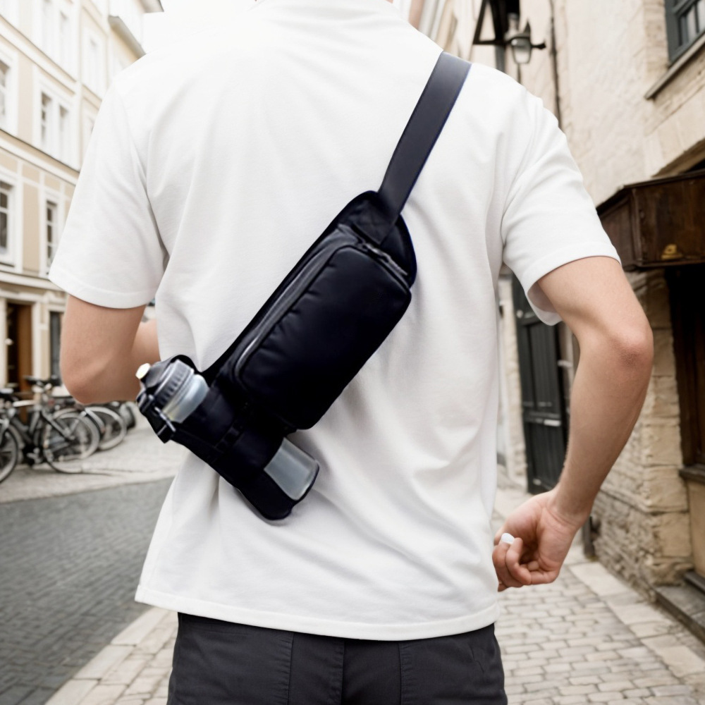 Picture of Korean Running Sports Waist Bag, Outdoor Water Bottle Waist Bag, Nylon Ultra-Light Running Bag, Cycling Waist Bag, Wear-Resistant Mobile Phone Bag