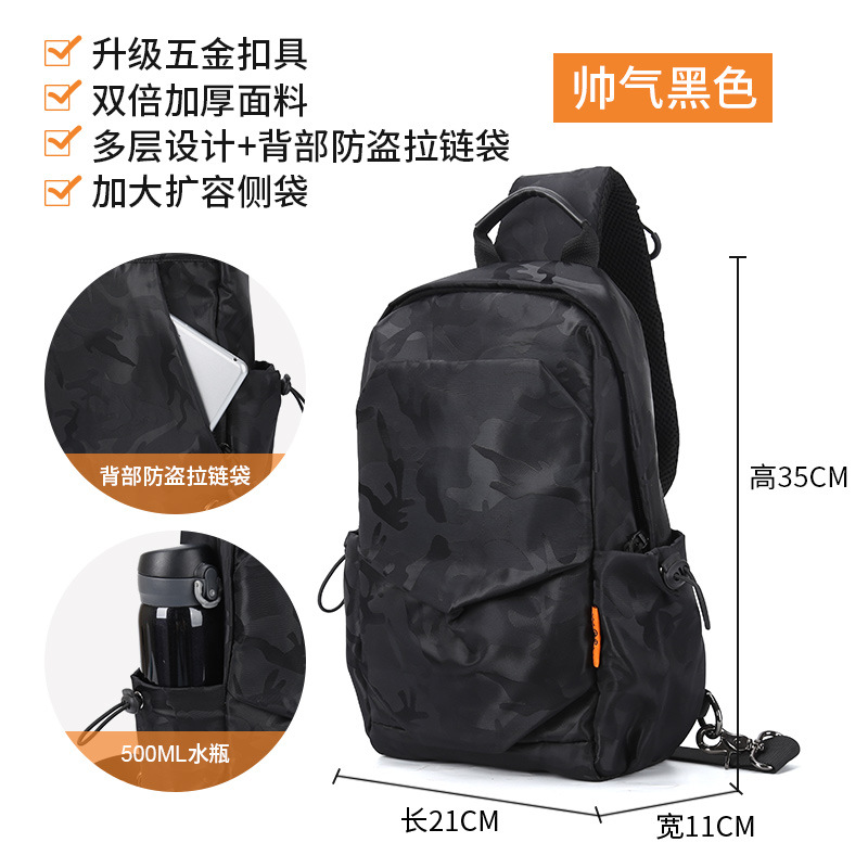 Picture of Men's Bags 2020 New Front Chest Bag Casual Multifunctional Trendy Small Backpack Boys Crossbody Bag