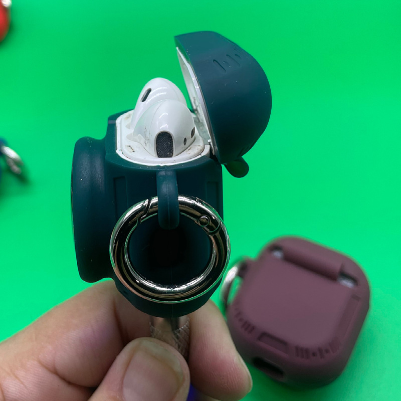 Picture of Suitable for Apple Airpods 1/2 silicone protective case with compass style protective case thick creative earphone case
