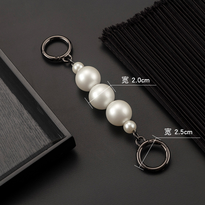 Picture of Old Flower Mahjong Bag Shoulder Strap Underarm Pearl Bag Strap Crossbody Pearl Chain Extension Bag Strap Replacement Bag Chain Accessories