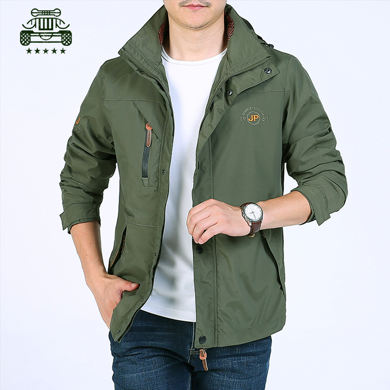 Spring and Autumn Men's Waterproof Windproof Jacket Thin Jacket Outdoor Mountaineering Jacket Casual Large Size Loose 5880