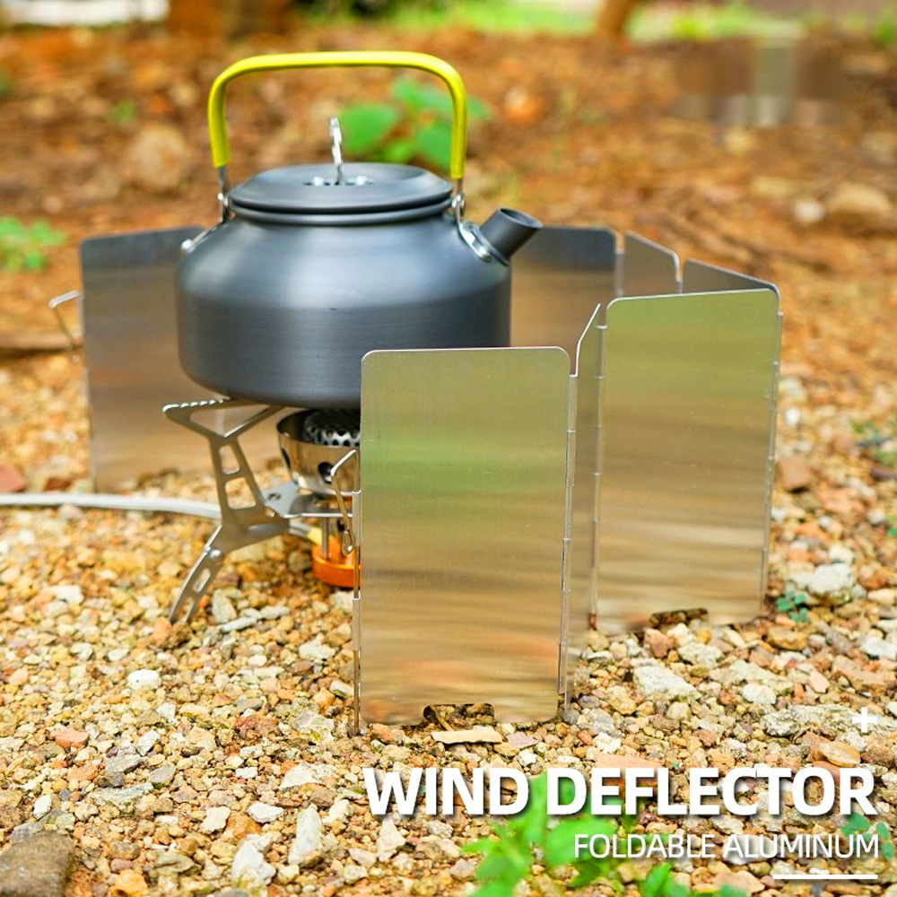 Picture of Ultra-Light Foldableing Outdoor Aluminum Windshield Camping Stove Windshield Outdoor Stove Windshield Artifact