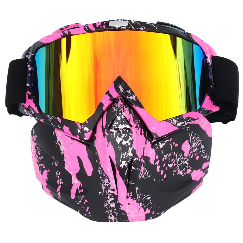 Picture of in stock cross-country motorcycle goggles adult new ski glasses detachable Harley goggles mask goggles