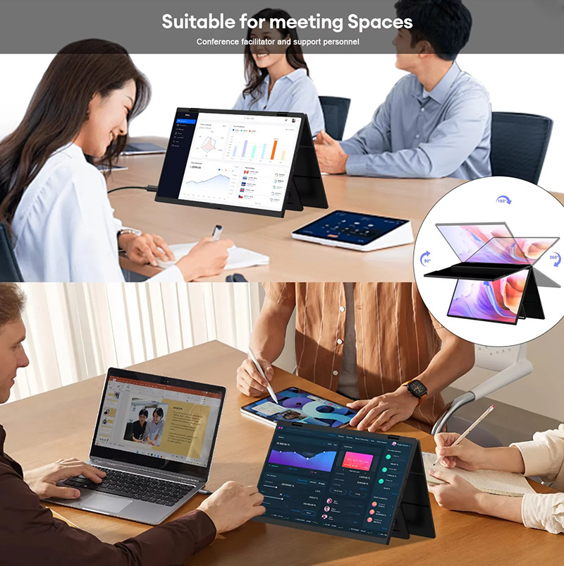 Picture of 14inch Upper and Lower Dual-Screen Display Ips Screen Portable Computer Game Secondary Screen Expansion Dual-Screen Ps5 External Screen