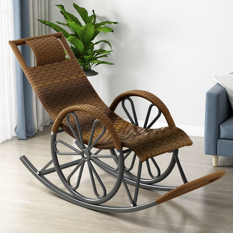 Picture of Household Rocking Chair Leisure Rocking Chair Creative Recliner Adult Leisure Chair Balcony Rattan Chair Internet-Fun Chair
