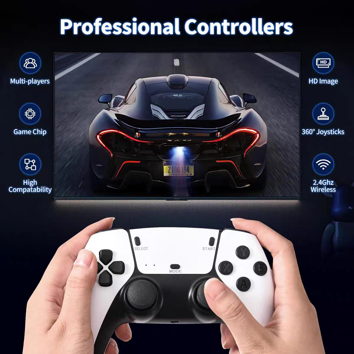 Picture of Cross-border M15 game console handle dual-handle TV home mini game console support PS1 HD wireless gaming
