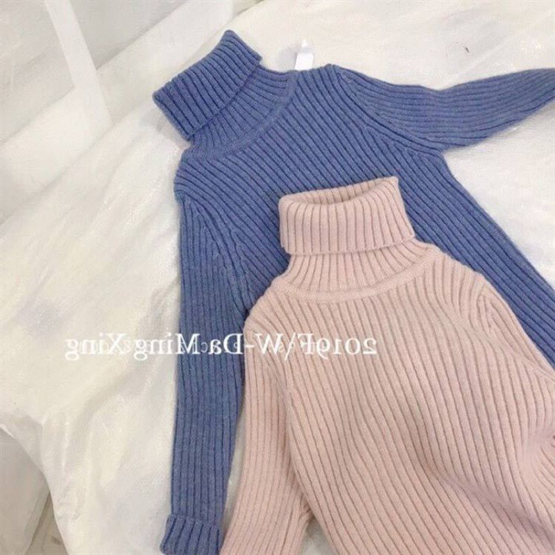 Picture of [in stock] autumn and winter children's high collar base sweater thick winter boys and girls sweater baby warm