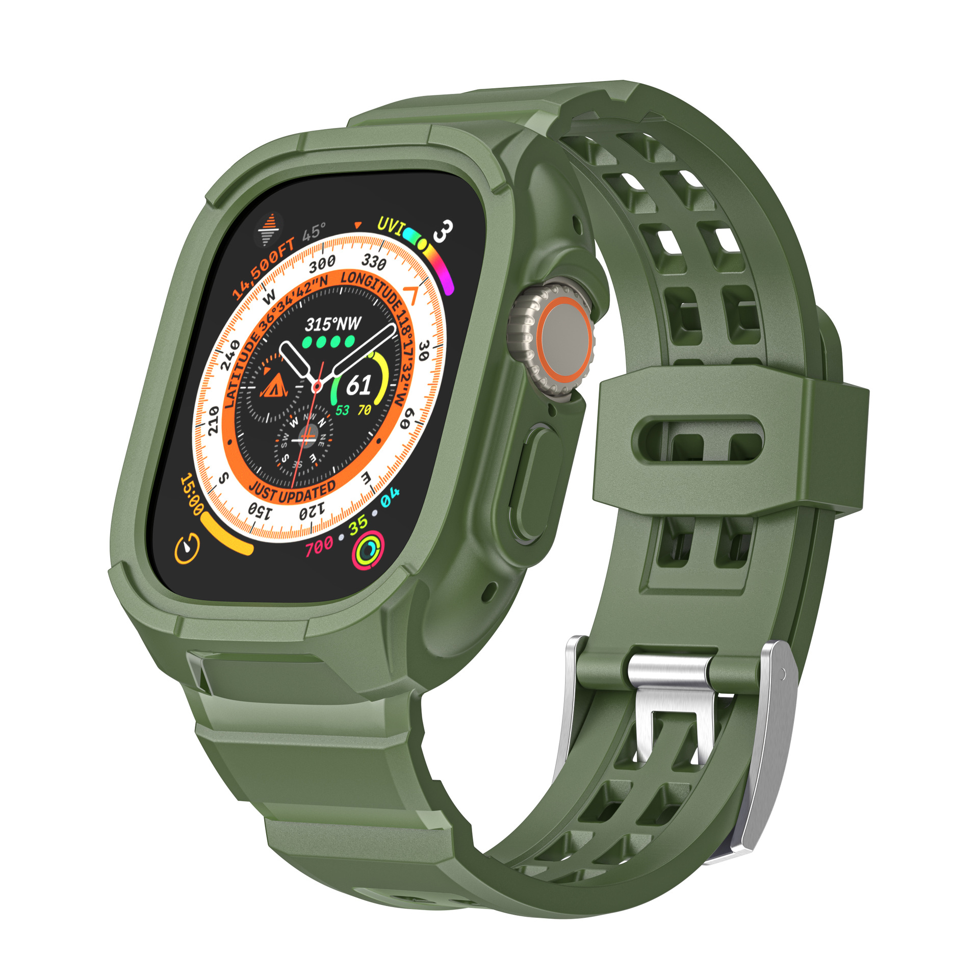 Picture of Suitable for Apple Smart Watch Strap Iwatch9Ultra249Mm Tpu Integrated Strap Pure Color
