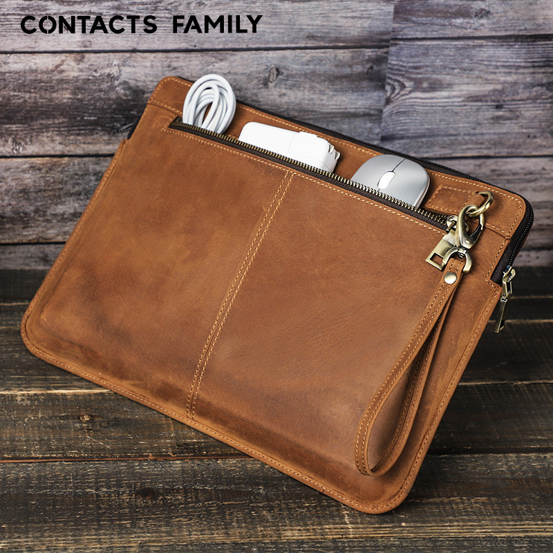 Suitable for new macbookpro14 protective case genuine leather apple laptop cowhide liner bag wholesale