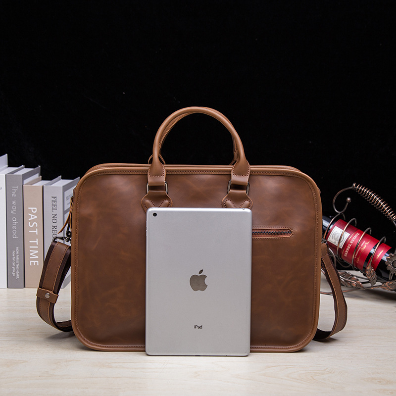 Picture of Men's Bag Retro Stereotype Handbag Men's Briefcase Large Capacity Business Bag Korean-style Shoulder Crossbody Computer Casual Bag