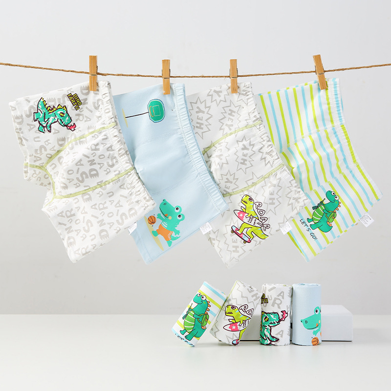 Picture of Boys' underwear Class A cotton boys' underwear small, medium and large children's baby children's underwear boys do not clip ass 10-15 years old
