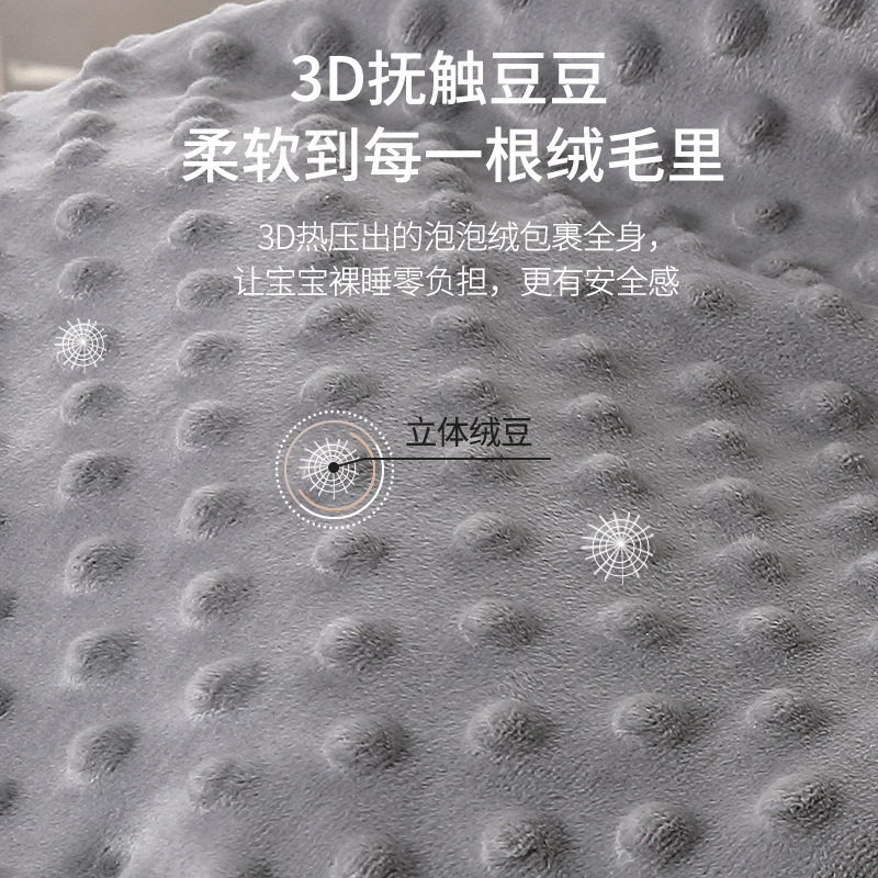 Picture of Factory direct sale baby hugging quilt autumn and winter thickened peas velvet newborn anti-startle swaddling bag anti-startle