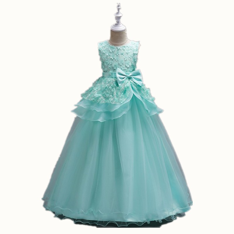 Picture of 2022kids dress explosions flower girl dress Princess dress children's skirt a generation of hair