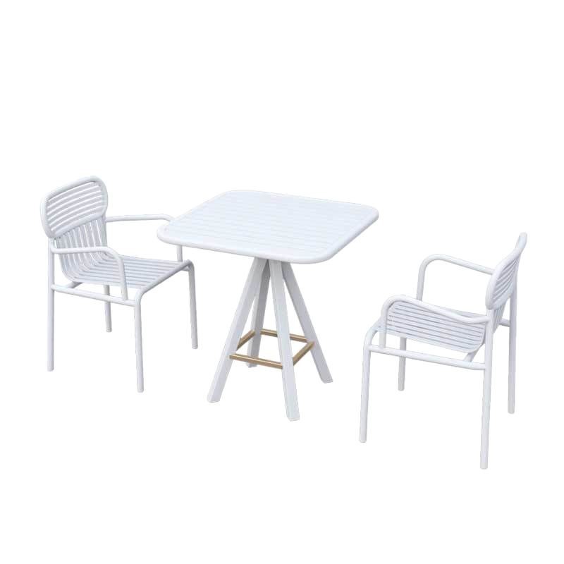 Picture of Outdoor Wrought Iron Courtyard Table and Chair Combination Cafe Internet Celebrity Metal Dining Table and Chairs Bar Industrial Style Outdoor Table and Chairs