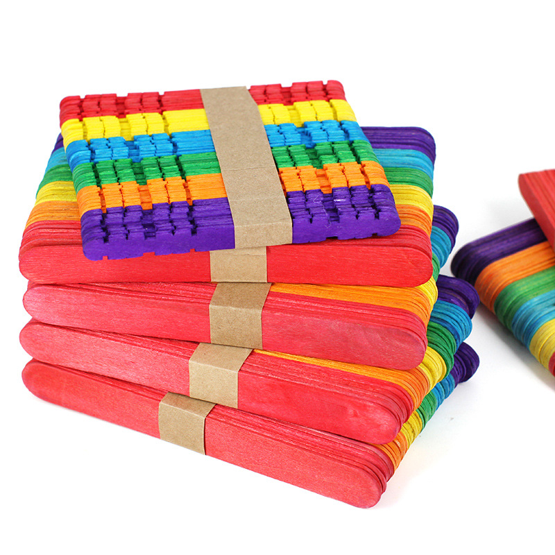 Picture of Color Popsicle Stick Ice Cream Stick Color Popsicle Stick Children's Handmade DIY Kindergarten Educational Area Material