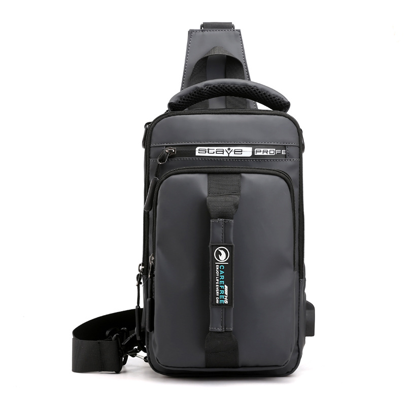 Picture of Cross-border exclusive for manufacturers to batch new men's chest bag charging usb interface chest bag multi-functional shoulder bag backpack