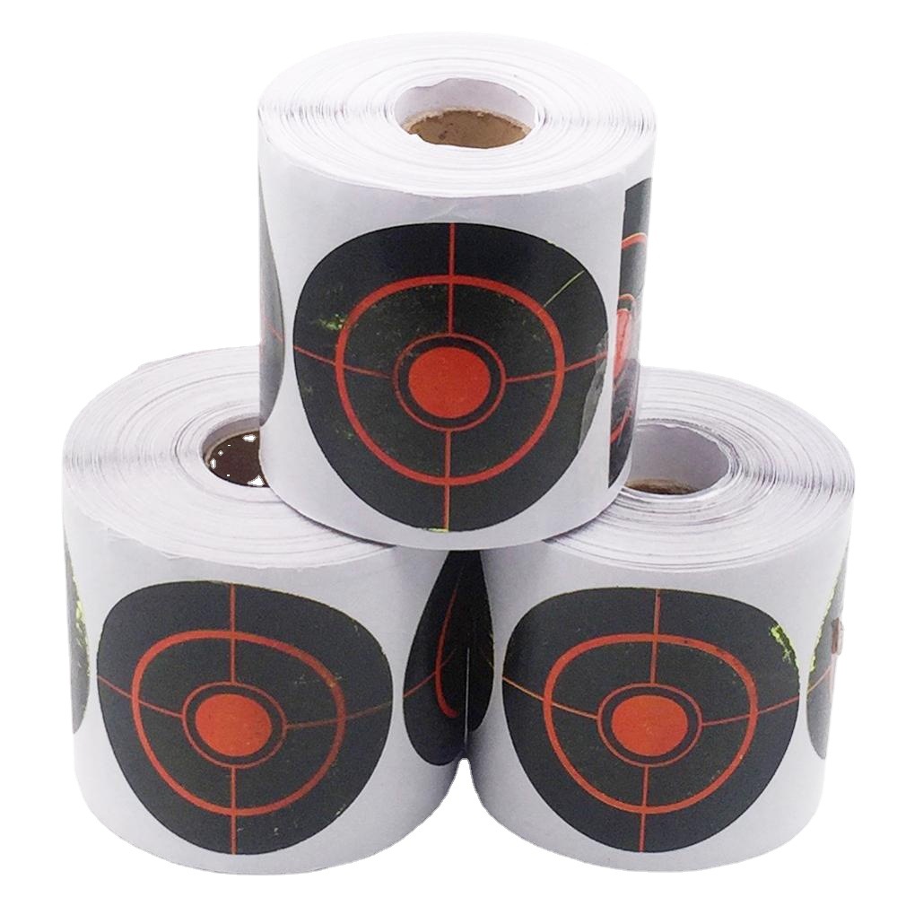 Picture of [250 sheets/roll 7.5*7.5cm] 3 inch training target paper fluorescent adhesive shooting gun target paper splash