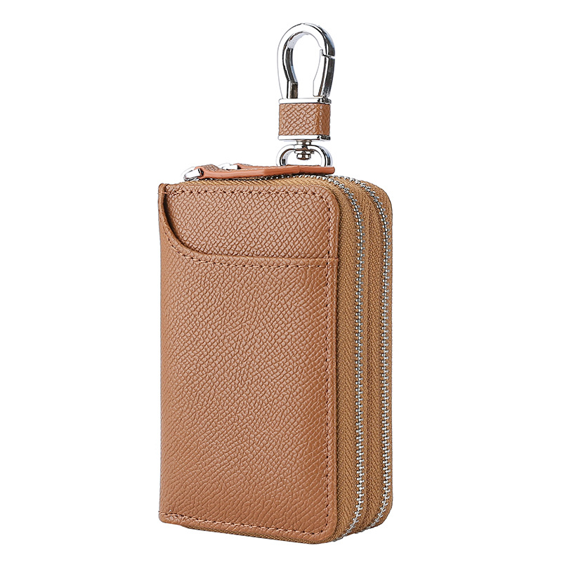 Picture of New leather key bag men's wholesale universal car key protective cover multi-function card bag home key buckle women