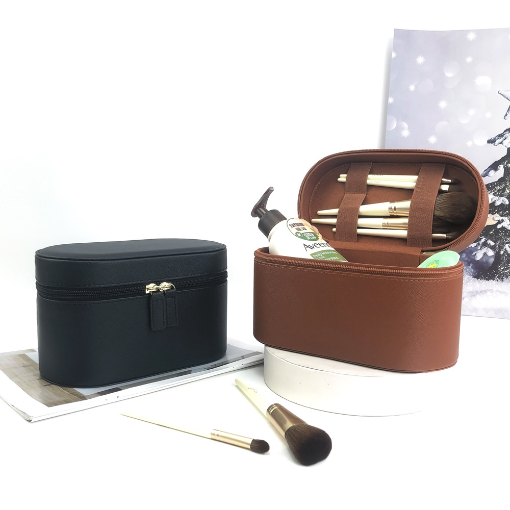 Cross-Border Hot-Selling Pu Leather Cosmetic Bag Multi-Functional Large-Capacity Storage Bag Travel Portable Toiletry Bag Wholesale