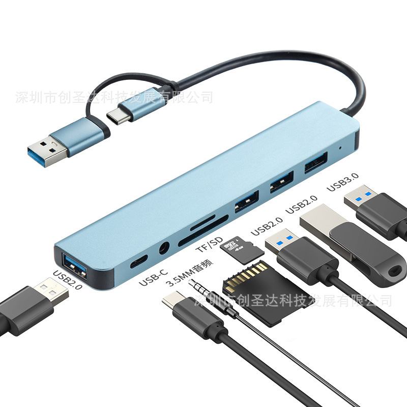 Picture of Expansion dock Type c 3.0hub octave 1 laptop tablet dual-head 2-in -1 splitter with audio