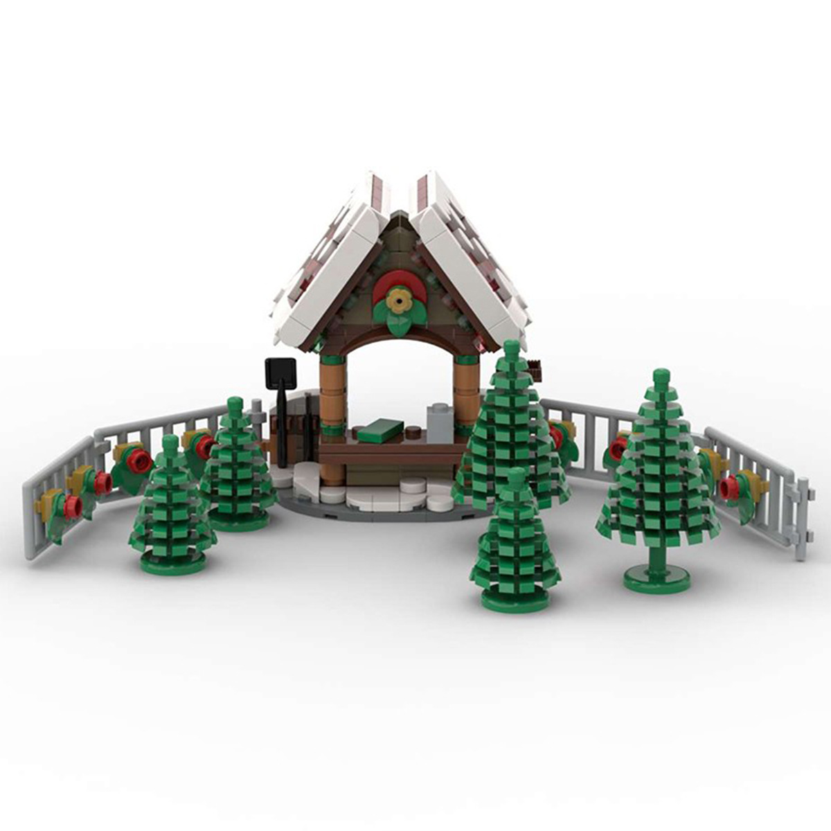Cross-border MOC Building Blocks Set Winter Christmas Series Christmas Tree Toy Model Match Compatible Lego Puzzle