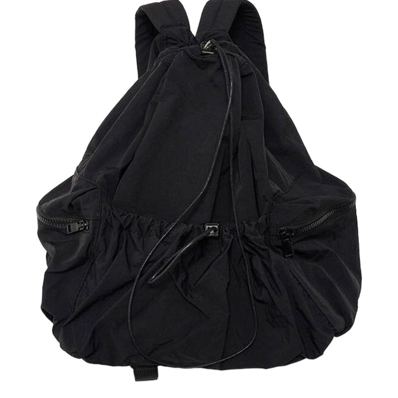 Cross-Border 2024 New Korean Niche Student Nylon Cloth Backpack School Bag Women's Large Capacity Travel Drawstring Backpack