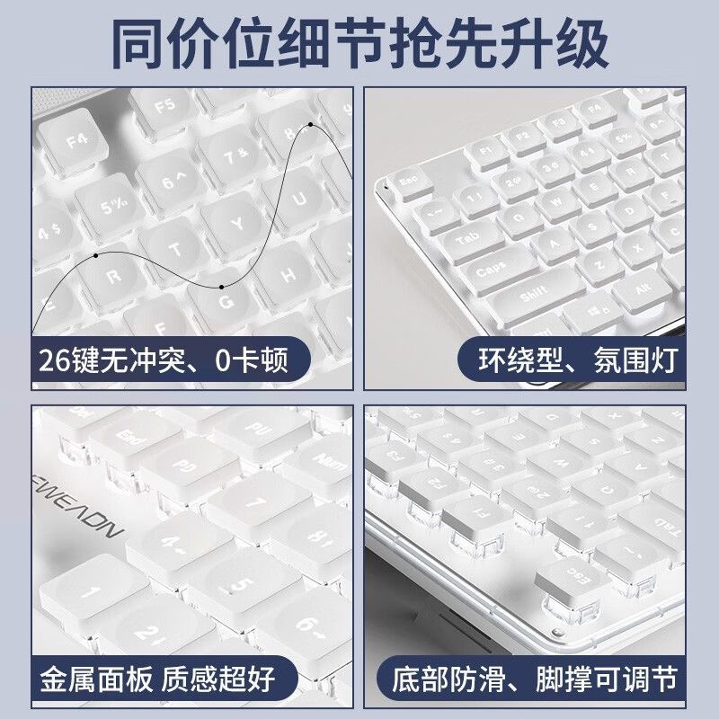 Picture of Forerunner GX710 mute keyboard and mouse mechanical feel wired computer notebook girls office high color value