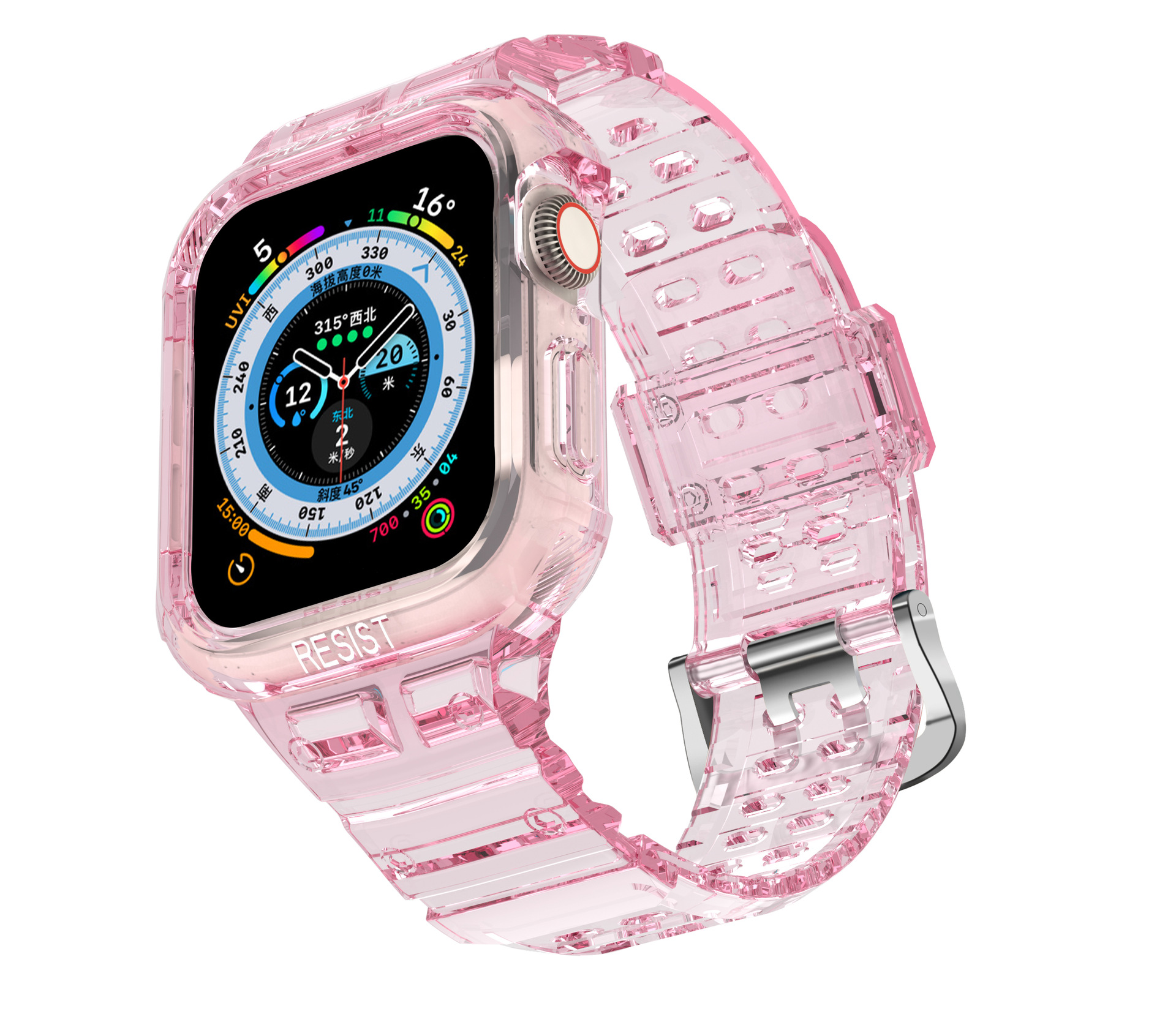 Picture of For apple watch Apple Watch Strap iwatch1 ~ 9 Generation TPU One-piece Strap Transparent Step