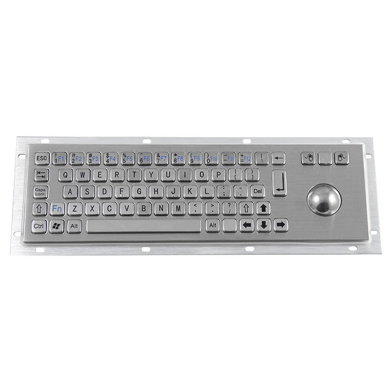 Picture of Haoyute DX-68AG embedded metal stainless steel trackball keyboard and mouse integrated industrial bank hospital keyboard