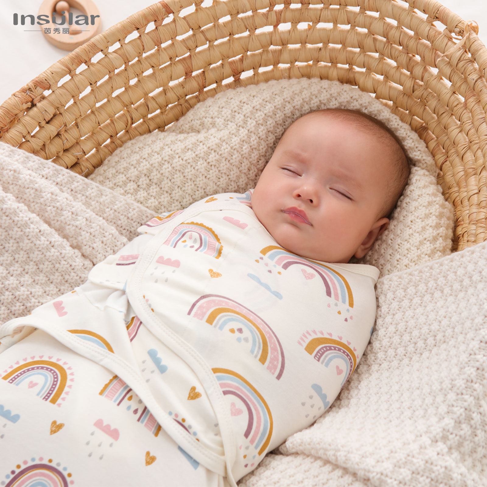 Yinmei cotton baby swaddling towel newborn anti-shock baby sleeping bag printing Four Seasons baby quilt cross-border