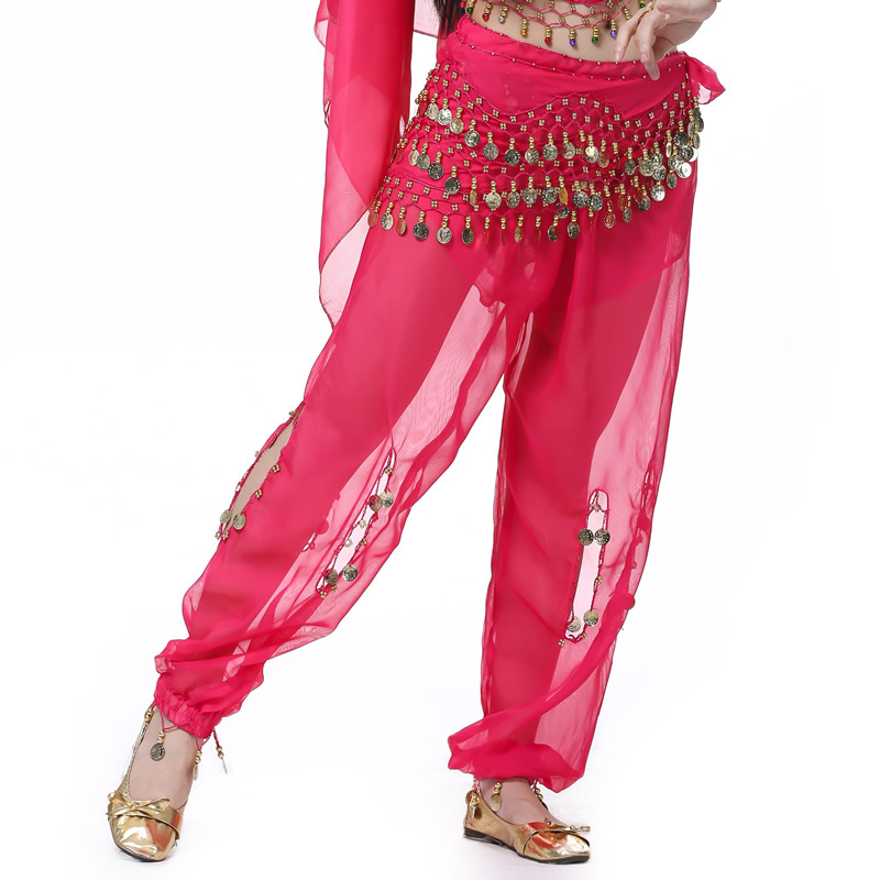 Picture of Dancer coin hanging knickers belly dance performance stage focus super stunning hollow performance dance pants dance pants
