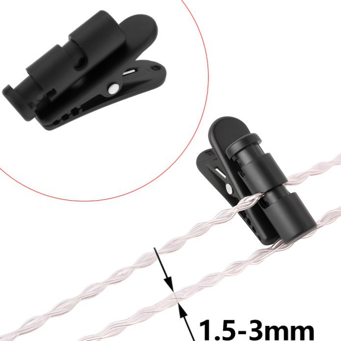 Picture of Rotatable earphone cord clip Anti-lost cord clip Collar clip Mobile phone earphone accessories Universal earplug cord fixing clip