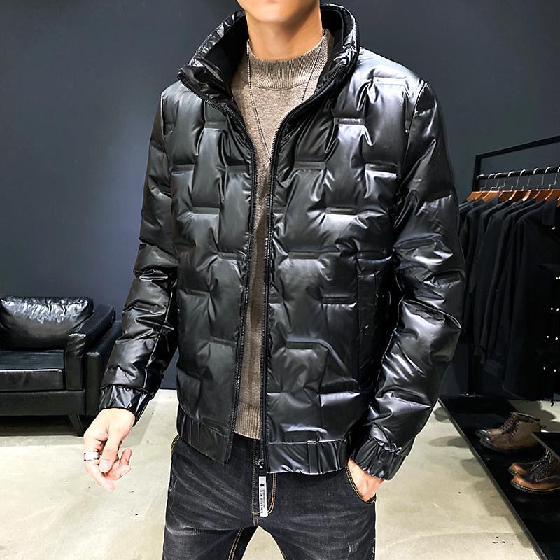 Picture of Vertical collar bright down cotton-padded jacket men's 2023 net red cotton-padded jacket short light tide brand winter coat