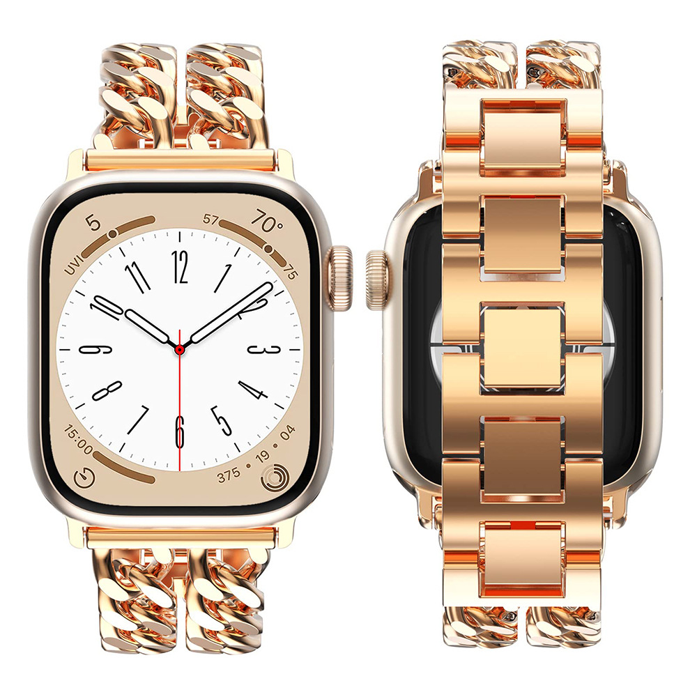 Picture of Suitable for Apple Watch Apple Watchs10 Small Fragrance Double Row Denim Chain Metal Watch Strap