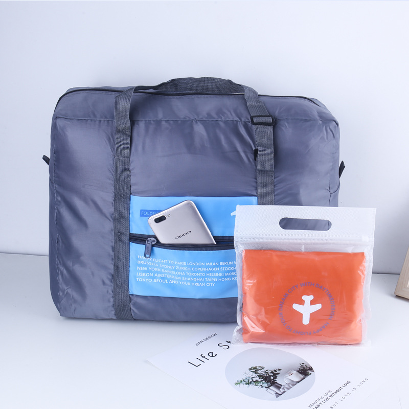 Picture of Airplane Bag Folding Travel Bag Clothes Storage Bag Cover Trolley Case Airplane Bag LOGO Retractable Folding Storage Bag