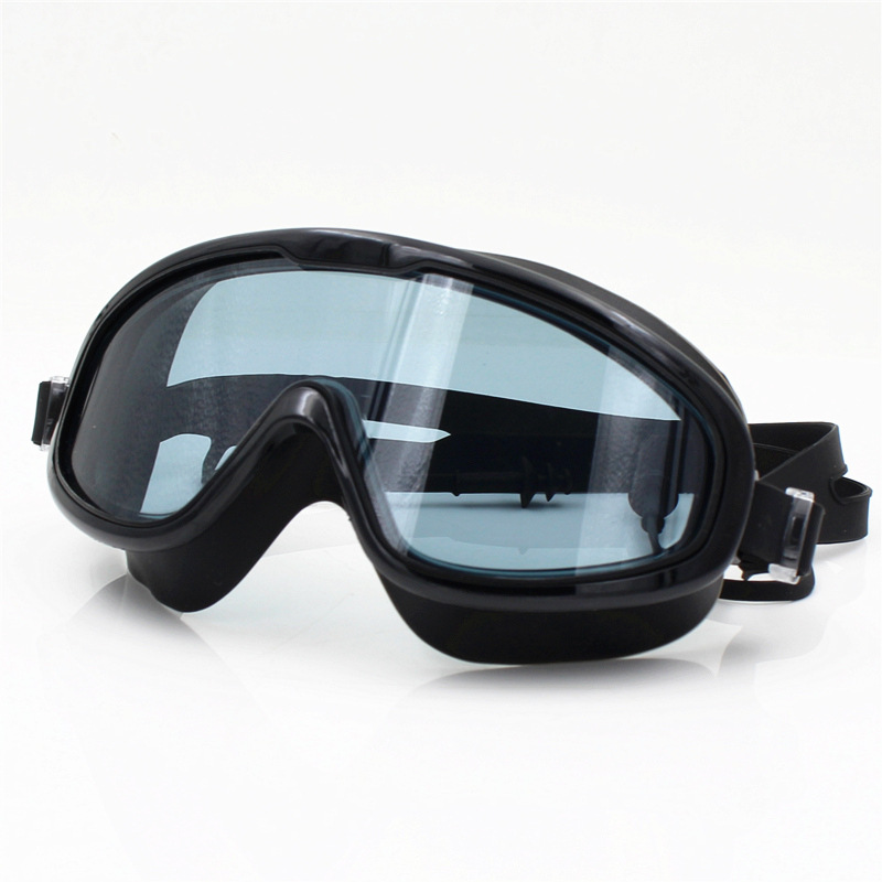 Picture of Four Seasons Silicone Goggles Large Frame HD Waterproof Anti-fog Swimming Glasses Men and Women Adult Children's Diving Goggles Equipment