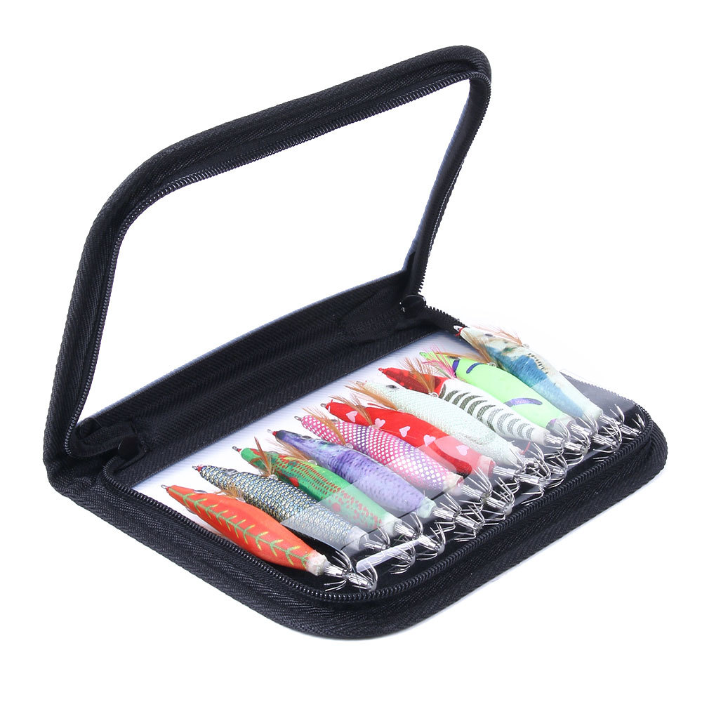 Picture of Hengjia/Hengjia 2.5 # 3.0 # 3.5 # Glow-In-The-Dark Simulated Shrimp Squid Needles Set of 10 Boxed Wooden Shrimp Wholesale