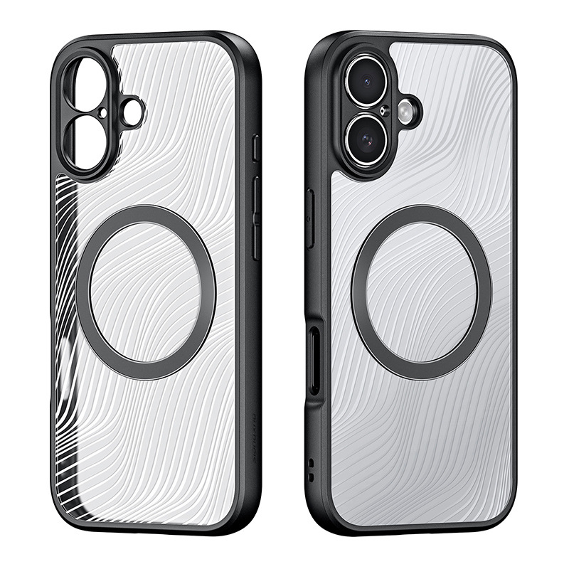 Picture of Suitable for Iphone17Pro Transparent Frosted Mobile Phone Case Wholesale Magsafe Magnetic Apple 17 Stand Back Case