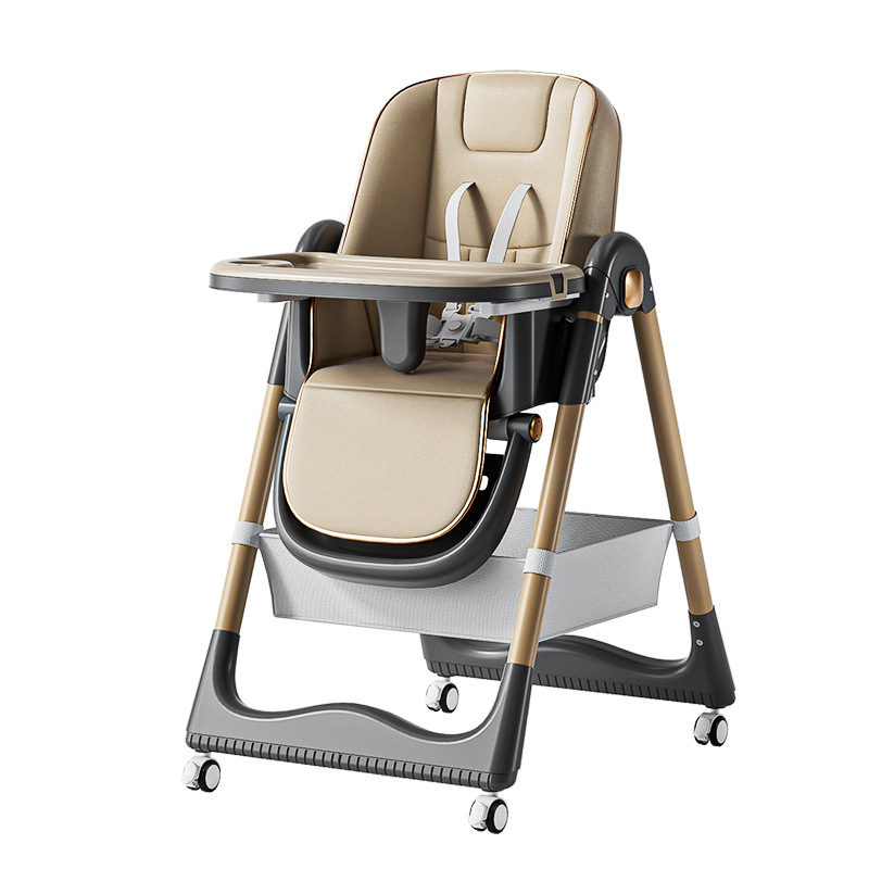 Picture of Baby Dining Chair Eating Chair Multifunctional Portable Foldable Household Children's Baby Chair Baby Dining Table with Wheels