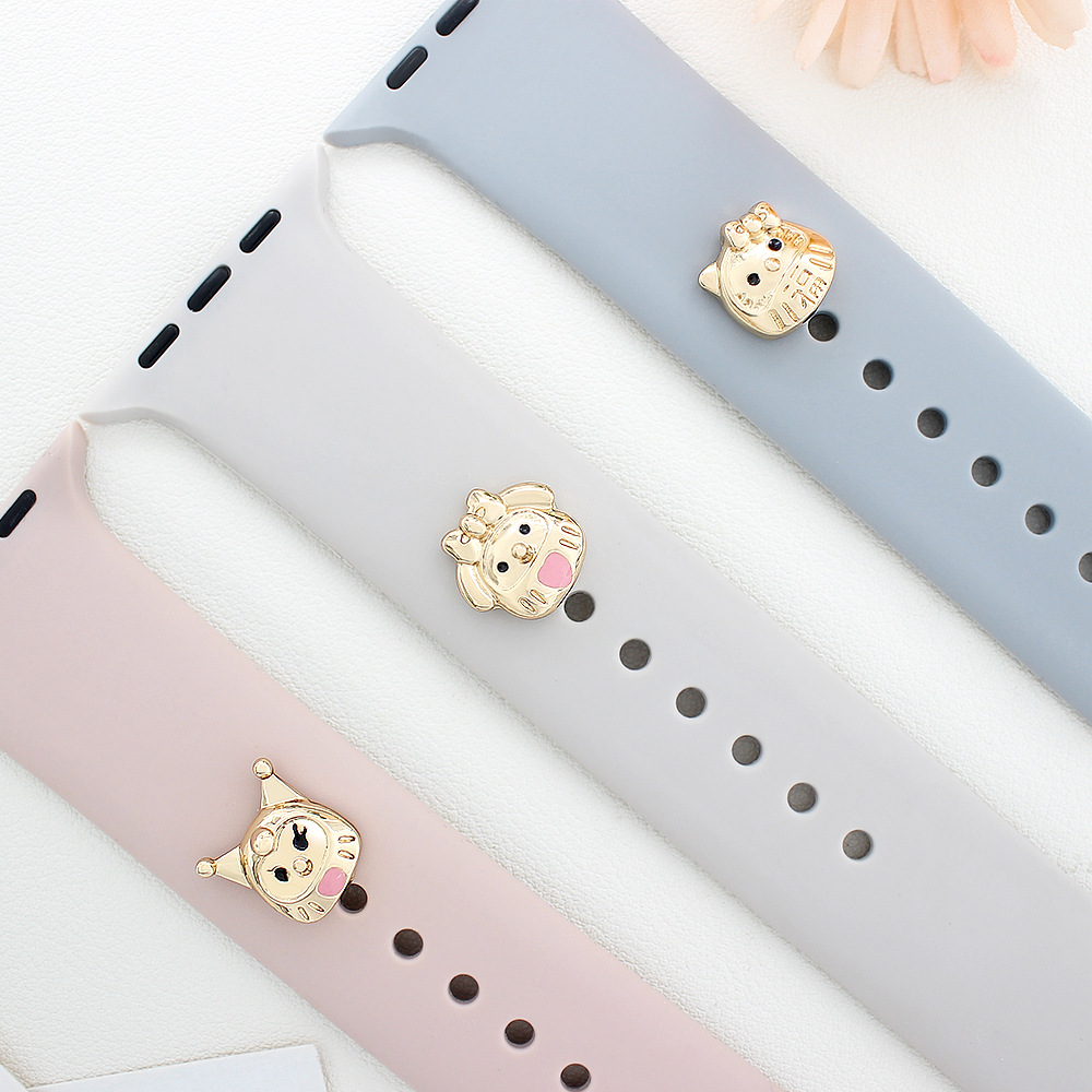 For Apple Watch Strap Decorative Nail Apple Watch Universal Silicone Strap Cute Cartoon Decoration