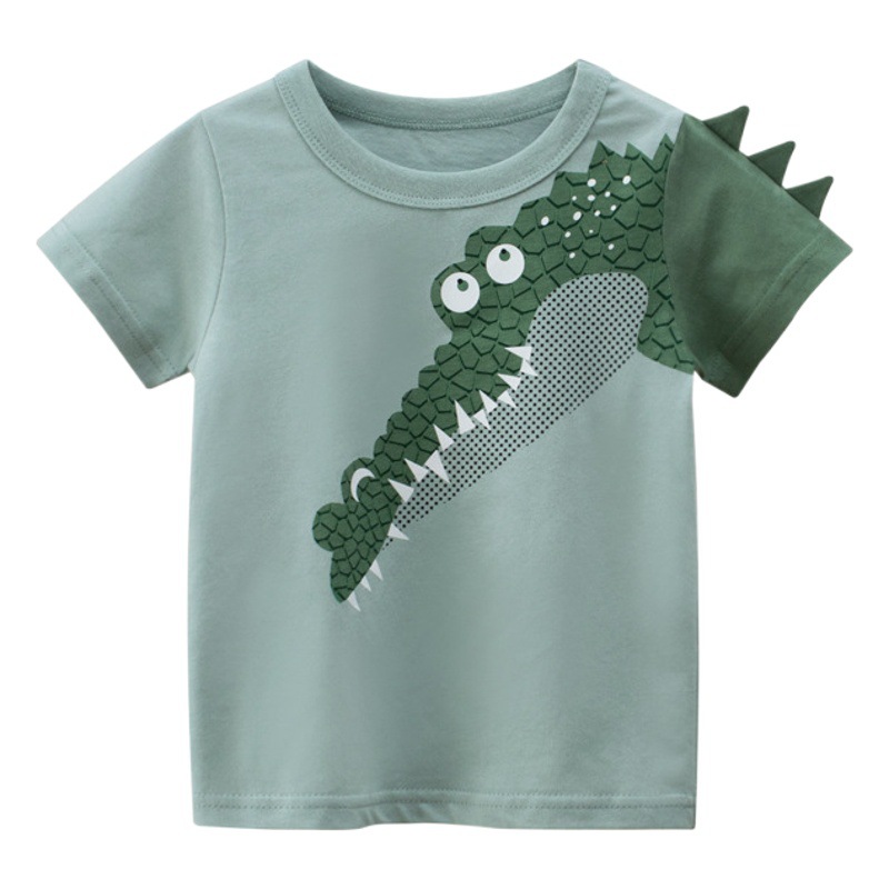 27Kids Korean Style Kidsren's Clothing 2025 Summer New Wholesale Kidsren's Short-Sleeved T-Shirt Male Baby Clothes One Piece Consignment