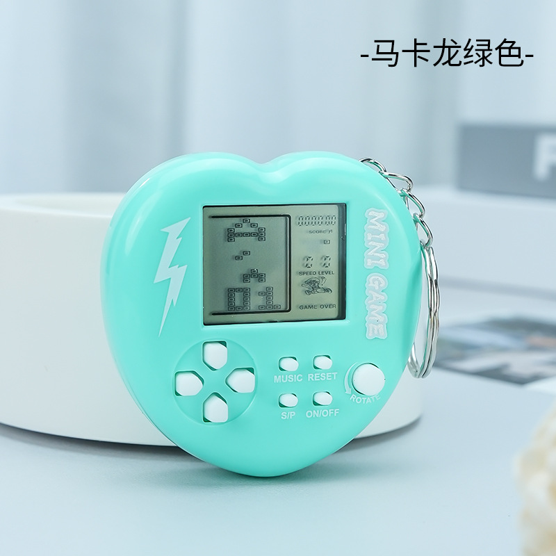 Picture of Cross-border hot-selling love children's toys palm Tetris video game machine keychain creative small pendant