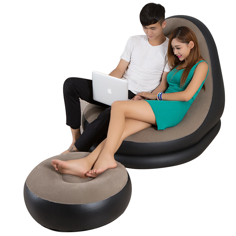 Picture of Jilong lazy inflatable sofa single flocking sofa suit camping outdoor sofa studio gift wholesale TV