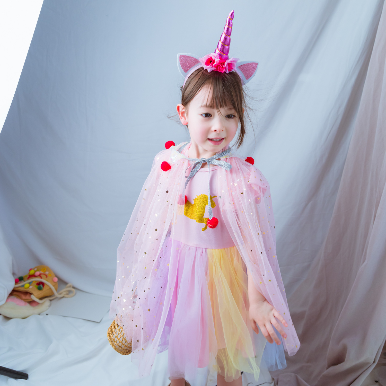 Picture of ins Amazon ebay seaside Cape Christmas Cape women sequin ball mesh gauze thin cape birthday cross-border