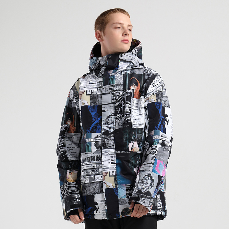 Picture of Smining Ski Clothing Men's Tops Outdoor Equipment Waterproof Single Board Double Board Adult Warm Jacket Windproof Snow Clothing