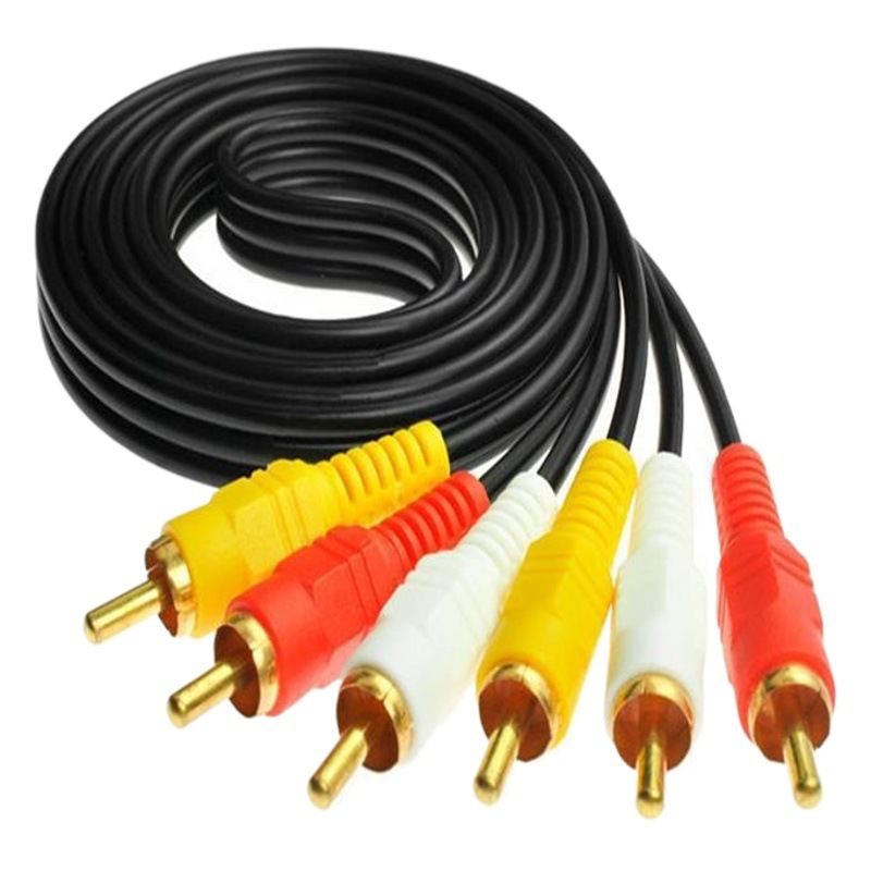 6Rca Six-Head Lotus Cable Three-To-Three Audio Cable Av Audio and Video Cable Dvd Audio and Video Cable 1.8m 5m